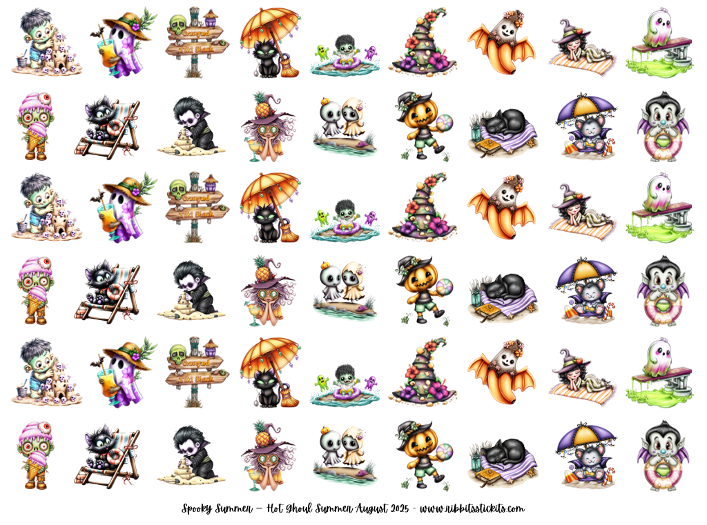 Spooky Summer Waterslide Decals