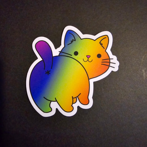 Rainbow Cat Bootie Sticker