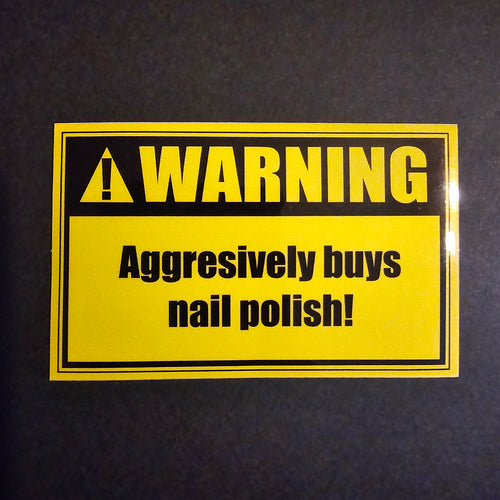Warning! Buys Polish Aggresively Sticker