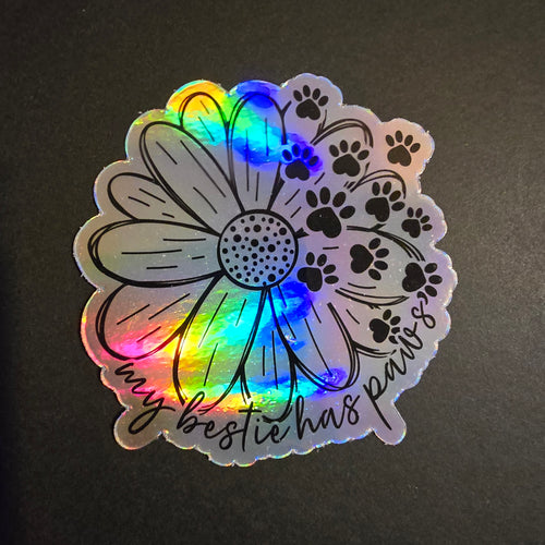 My Bestie Has Paws Sticker